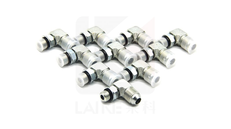 Straight Adapter Brennan 1-1//4 in Male O-Ring Boss x 1-1//2 in Male JIC 37/° Flare Steel